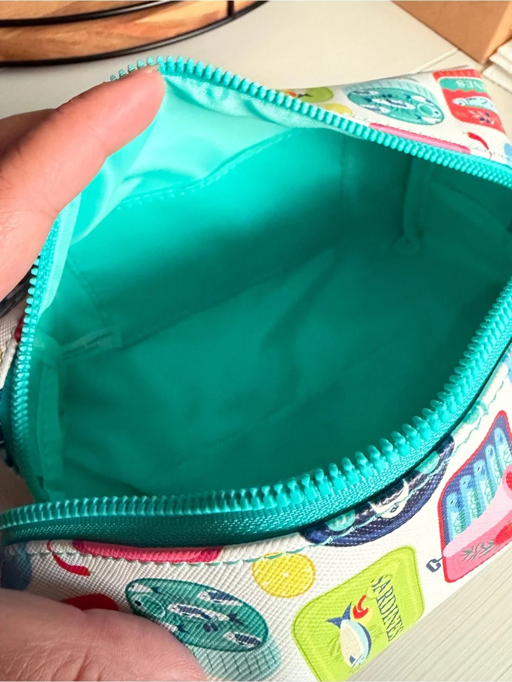 Blush Crush | Colorful Sardine Print Cosmetic Zipper Pouch